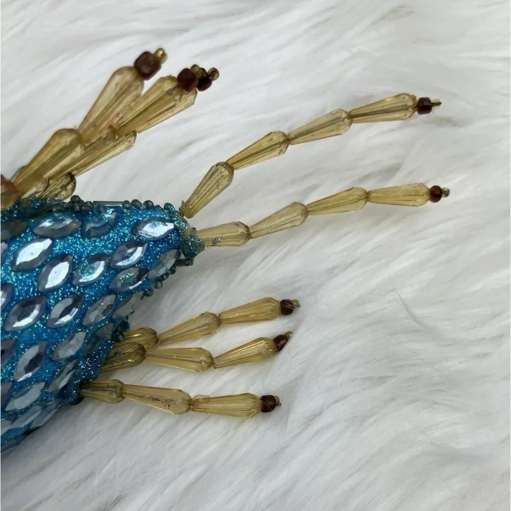 Vintage Beaded Blue Bird 6